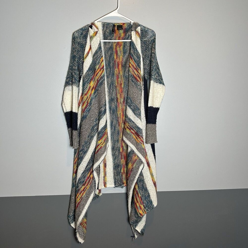 New Direction Ladies Large Multi-Colored Long Knitted Cardigan